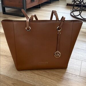 Michael Kors Tan Tote Bag with Gold Accents
